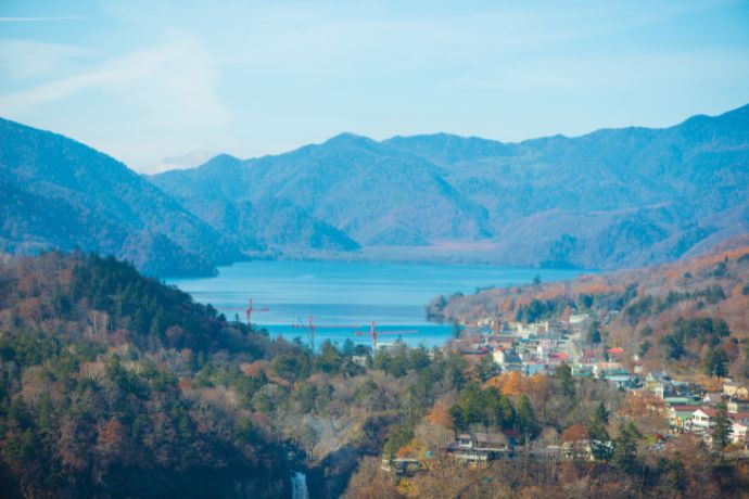Lake Chuzenji View from the Akechidaira Ropeway in Nikko