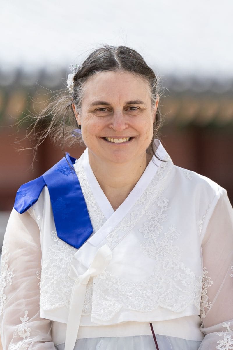Anne Sutherland-Smith at Gyeongbokgung Palace in Seoul Korea
